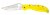 Spyderco C258PYL Stretch 2 XL Lightweight 3.95" Folding Plain Stonewashed H2 Steel Blade, Yellow Bi-Directional Texturing FRN Handle