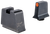 Trijicon GL243C601146 Suppressor/Optic Height Sights  Green/Tritium Orange Outline Front Sight-Black/Blank Rear Sight Glock 42/43/43X Slim Frame