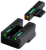 TruGlo TGTG13NV2PC TFX Pro  Green Tritium & Fiber Optic Orange Outline Front Sight Green Tritium & Fiber Optic Rear Sight