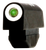 XS Sights RV0001N4 Standard Dot Revolver Front Sight-Smith & Wesson  Black | Green Tritium White Outline Front Sight