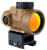 Trijicon 2200327 MRO SD  Coyote Tan 1x25mm 2 MOA Red Dot Reticle Full Co-Witness Mount