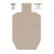 Birchwood Casey 37206 EZE-Scorer  IPSC Silhouette Paper Hanging Universal 12" x 18" Tan 10 Pk.