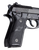 Hogue 99010 Grip Panels  Black Rubber for Taurus PT-92, PT-99
