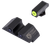 Night Fision GLK001007YGZ Tritium Night Sights For Glock  Green Tritium Yellow Outline Front Sight- Green Tritium Black Outline Rear Sight Glock 17/17L/19/22