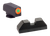 AmeriGlo GL436 Protector Sight Set for Glock  Green Tritium Orange Outline Front Sight-Black Serrated Rear Sight