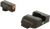 AmeriGlo GL201 i-Dot Sight  Set for Glock  Green Tritium Orange Outline Front Sight-Green Tritium Rear Sight