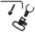 Uncle Mike's 13912 Magnum Band Swivel Set Quick Detach 115 CFL Tri-Lock Blued 1" Loop for .630-.675" Mag Tubes