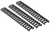 Ergo 4373BK Low-Pro Ladder Rail Covers Rifle 18 Slot Black Rubber 3 Pack