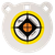 EZ-Aim 15597 Hardrock  6" AR500 Steel Gong Shooting Target .50" Thickness White / Yellow / Black