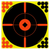 Birchwood Casey 34015 Shoot-N-C Reactive Target Self-Adhesive Paper Black/Yellow/Red 12" Bullseye BMW 5 Pack