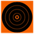 Birchwood Casey 36123 Big Burst Revealing Target Self-Adhesive Paper Black/Orange 12" Bullseye 3 Pack