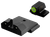 XS Sights SWR033S6G R3D Night Sights- Smith & Wesson  Black | Green Tritium Green  Outline Front Sight Green Tritium  Rear Sight