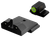 XS Sights SWR033S6G R3D Night Sights- Smith & Wesson  Black | Green Tritium Green  Outline Front Sight Green Tritium  Rear Sight