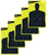 EZ-Aim 15330 Splash Reactive Target Silhouette Paper Hanging 12" x 18" Black/Yellow 5 Pack