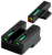 TruGlo TGTG13RS3PC TFX Pro  Green Tritium & Fiber Optic Orange Outline Front Sight Green Tritium & Fiber Optic Rear Sight