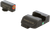 AmeriGlo GL203 i-Dot Sight  Set for Glock  Green Tritium Orange Outline Front Sight-Green Tritium Rear Sight