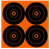 Birchwood Casey 36612 Big Burst Revealing Target Self-Adhesive Paper Black/Orange 6" Bullseye 12 Pack