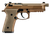 Beretta USA JS92QM9A4G M9A4 Centurion 9mm Luger 5.10" Barrel 10+1, Flat Dark Earth Cerakote Frame, Serrated Steel Optic Cut Slide, Polymer Grip & Decocker Safety