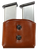 Galco DMC26 DMC Mag Carrier Double Tan Leather Belt Loop 45 ACP Belts 1.50-1.75" Wide Compatible w/ Single Stack Compatible w/ Sig P220 Compatible w/ 1911