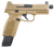 FN 66100373 509T  9mm Luger 17+1/24+1 4.50" Black Steel Threaded Barrel, Flat Dark Earth Optic Cut/Serrated Stainless Steel Slide, Flat Dark Earth Polymer Frame w/Picatinny Rail