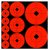 Birchwood Casey 33928 Target Spots  Self-Adhesive Paper Black/Orange Bullseye 60 Pack