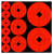 Birchwood Casey 33928 Target Spots  Self-Adhesive Paper Black/Orange Bullseye 60 Pack