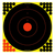 Birchwood Casey 34186 Shoot-N-C Reactive Target Self-Adhesive Paper Black/Yellow/Red 12" Bullseye 12 Pack