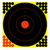 Birchwood Casey 34186 Shoot-N-C Reactive Target Self-Adhesive Paper Black/Yellow/Red 12" Bullseye 12 Pack