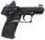 Kel-Tec P17BBLKOPTIC P17  Compact Frame 22 LR 16+1 3.80" Black Steel Barrel, Black Serrated Steel Slide, Black Polymer Frame w/Picatinny Rail, Textured Grip, Viridian RFX-11 Green Dot, Ambidextrous