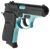 Bersa T380BLM8 Thunder  Micro-Compact Frame 380 ACP 8+1, 3.50" Robin Egg Blue Cerakote Steel Barrel, Matte Black Serrated Steel Slide, Robin Egg Blue Cerakote Aluminum Frame