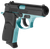 Bersa T380BLM8 Thunder  Micro-Compact Frame 380 ACP 8+1, 3.50" Robin Egg Blue Cerakote Steel Barrel, Matte Black Serrated Steel Slide, Robin Egg Blue Cerakote Aluminum Frame