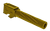 Rival Arms RA20G201E Precision V1 Match Grade 9mm Luger Compatible w/Glock 19 Gen3-4, 4.02" Fluted Gold PVD Stainless Steel