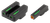 TruGlo TG13CZ1PC TFX Pro  Black | Green Tritium & Fiber Optic Orange Outline Front Sight Green Tritium & Fiber Optic Rear Sight