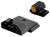 XS Sights SWR033S6N R3D Night Sights- Smith & Wesson  Black | Green Tritium Orange  Outline Front Sight Green Tritium  Rear Sight