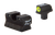 Trijicon 600514 HD Night Sights  Green/Tritium Yellow Outline Front Sight-Green Tritium Black Outline Rear Sight Colt 1911
