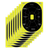 EZ-Aim 15220 Splash Reactive Target Oval Paper Hanging Handgun 12" x 18" Black/Yellow 8 Per Pkg