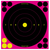 Birchwood Casey 34808 Shoot-N-C Reactive Target Self-Adhesive Paper Black/Pink 8" Bullseye 6 Pack