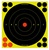 Birchwood Casey 34825 Shoot-N-C Reactive Target Self-Adhesive Paper Black/Yellow/Red 8" Bullseye 30 Pack