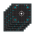 Girls With Guns 15280 Splash  Self-Adhesive Paper Black/Teal 12"x12" Grid 5 Pack