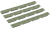 Ergo 4332OD WedgeLok Slot Cover  OD Green Rubber, 7 Slot Low Profile w/Aggressive Texture 4 Per Pack