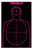 TruGlo TG13A12BB Tru-See Handgun Target Self-Adhesive Heavy Paper Black/Pink 12"x18" Silhouette 12 Pack