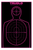 TruGlo TG13A12BB Tru-See Handgun Target Self-Adhesive Heavy Paper Black/Pink 12"x18" Silhouette 12 Pack