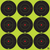 Pro-Shot 2BGREEN108 SplatterShot  Self-Adhesive Paper Black/Green 2" Bullseye 12Pack/108Targets