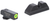AmeriGlo GL352 Protector Sight Set for Glock  Green Tritium LumiGreen Outline Front Sight-Black Serrated Rear Sight