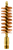 Pro-Shot 28S Bore Brush  28 Gauge Shotgun #5/16-27 Thread Bronze Bristles Looped Tip Brass Core