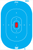 Pro-Shot SILHINTPBLUE SplatterShot  Silhouette Hanging Tagboard 12" x 18" Hi-Vis Blue Impact Enhancement White 8 Per Pkg