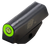 XS Sights SWRV001P4 Standard Dot Front Green Tritium/Black Oxide Frame, Fits S&W Bodyguard