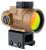 Trijicon 2200328 MRO SD  Coyote Tan 1x25mm 2 MOA Red Dot Reticle Lower 1/3 Co-Witness Mount