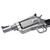 Magnum Research Exclusive BFR Rolling Thunder Handgun .45-70 Gov't 5rd Capacity 3" Barrel Silver with Black Grips