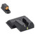 Meprolight Hyper Bright V-Sight Fixed Pistol Set for S&W M&P Shield Green with Orange Front